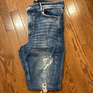 Medium wash blue jeans